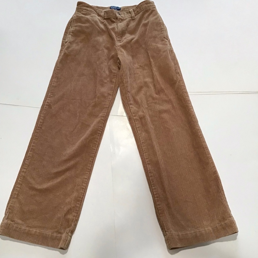 Polo Ralph Lauren Boys Sz 14 Camel Brown Corduroy Pants Preppy Classic